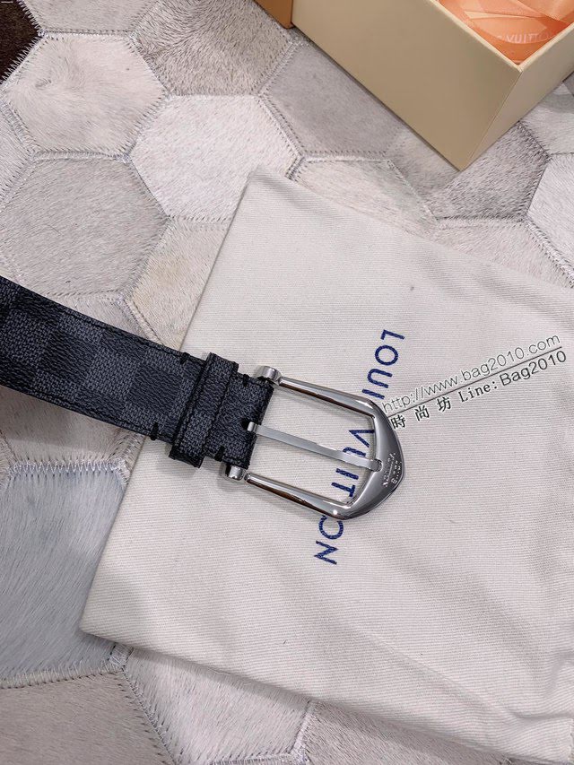 LV新款皮帶 路易威登高端男士腰帶 精緻手工繪邊  jjp1635